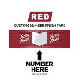 Custom Number Finish Tape Red