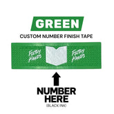 Custom Number Finish Tape Green
