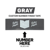 Custom Number Finish Tape Gray