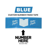 Custom Number Finish Tape Blue
