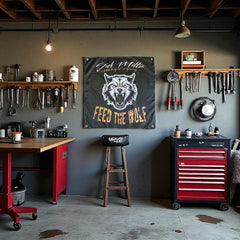 Feed The Wolf Flag Banner