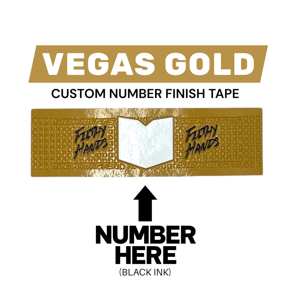 Custom Number Finish Tape Vegas