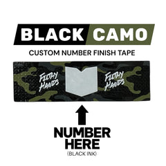 Custom Number Finish Tape Black Camo