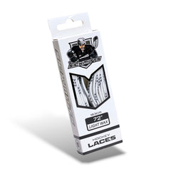 White Light Waxed Hockey Skate Laces